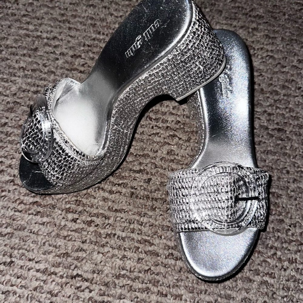 Elegant Silver Women's Heels